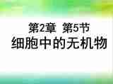 人教新课标必修1《分子与细胞》第二章 组成细胞的分子2.5细胞中的无机物