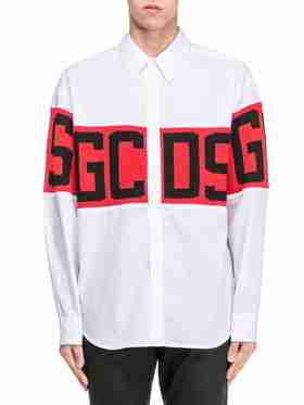 【男士长袖衬衫】GCDS MIX LOGO SHIRT 01 WHITE