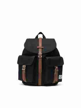 【双肩包】Herschel Supply Dawson Small Black/Tan Synthetic Leather 双肩包