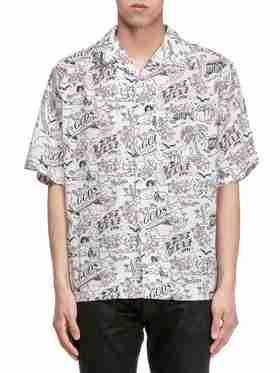 【男士短袖衬衫】GCDS KHAWAIAN SHIRT 01 WHITE