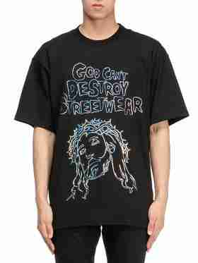 【男士短袖T恤】GCDS JESUS TEE 02 BLACK