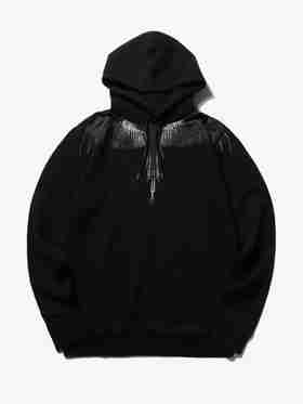 【男士卫衣】MARCELO BURLON BLACK WINGS HOODIE