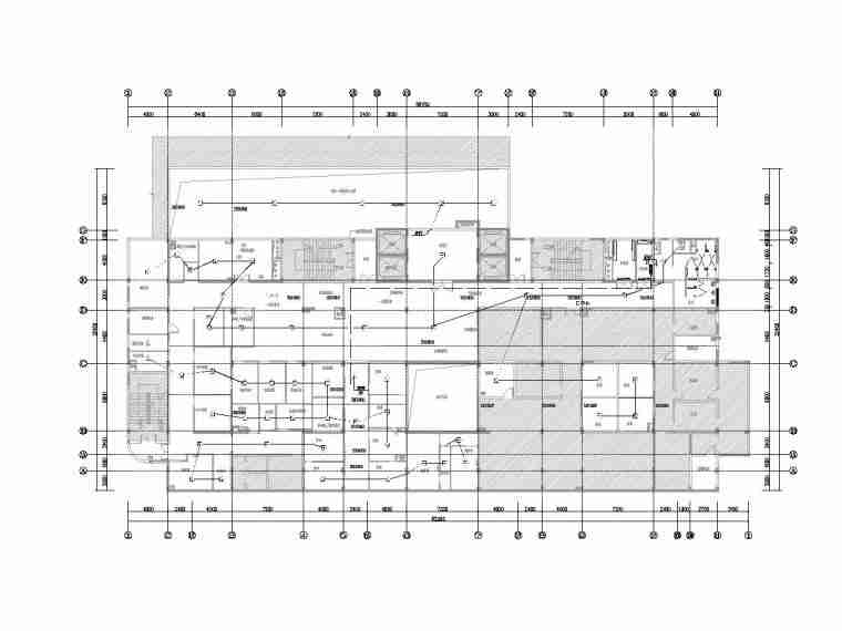 [一键下载]8套大型医院电气图纸合集-[福建]省立医院门诊楼电气施工图（强弱电）-4消防平面图