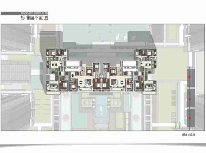 昆明螺蛳湾超高层豪宅投标建筑方案文本2019-标准层平面图