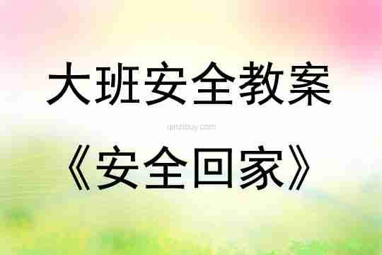 大班开学“安全教育”第一课活动安全回家教案反思