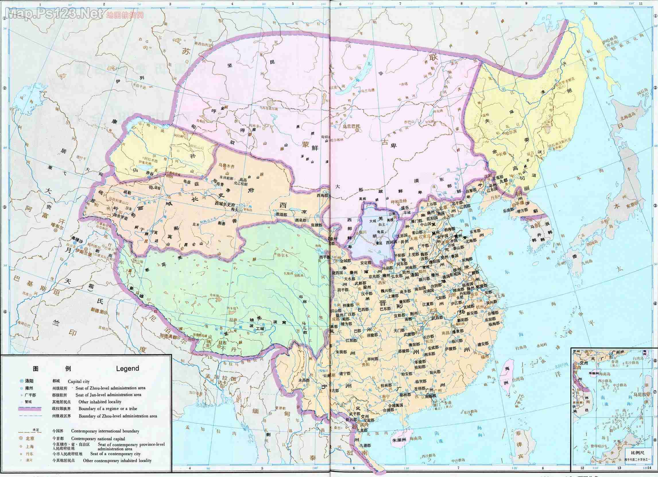 隋朝地图全图高清版